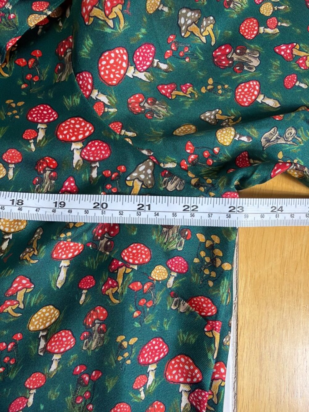J Crew Collection NWOT Silk Mushroom Print Ruffle Blouse Green XL Cottagecore - Picture 12 of 16